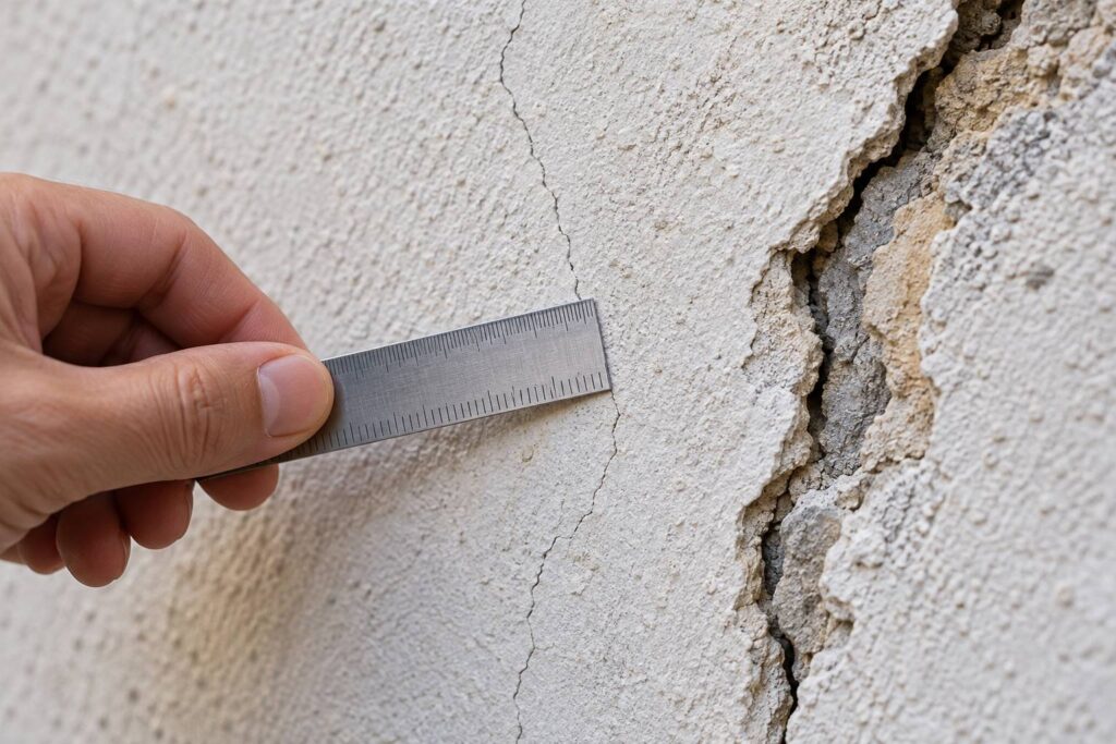 Illustration de détail sur le sujet : Fissures de façade : distinguer le superficiel du structurel